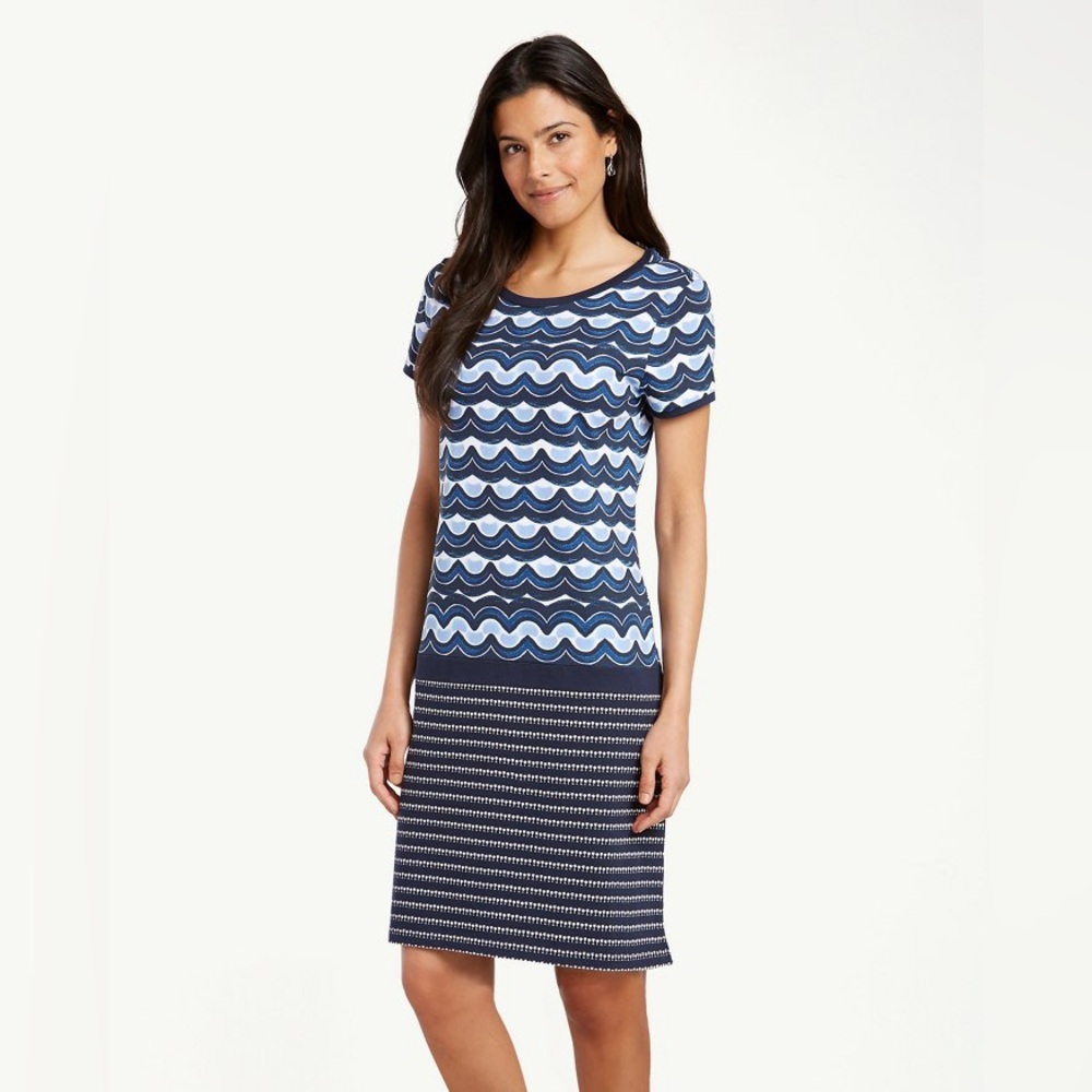 Tommy Bahama Making Waves Pima Cotton T-Shirt Dress - Size XS